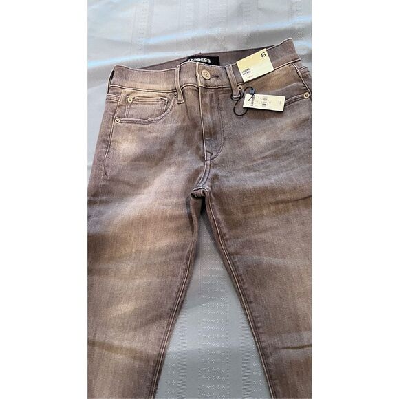 EXPRESS ANKLE JEAN LEGGINGS MID RISE SKINNY GRAY SZ 4 NEW ($79) - Picture 5 of 13